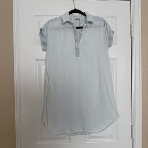 Faherty striped  Dress Shift Tunic Organic Cotton Size Small